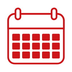 Calendar icon - red