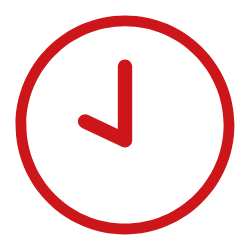 Clock icon - red