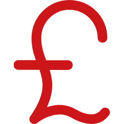 Entry fee icon - red