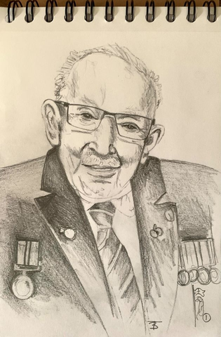 RBLI Fundraising Captain Tom 100 Sketch